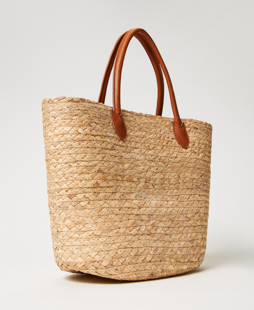Straw shopper with logo