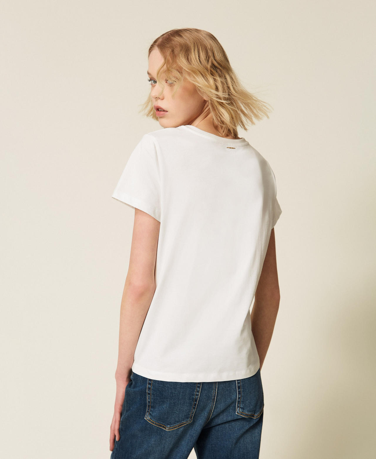 Regular T-shirt with print White Woman 261TP2341_00001_03