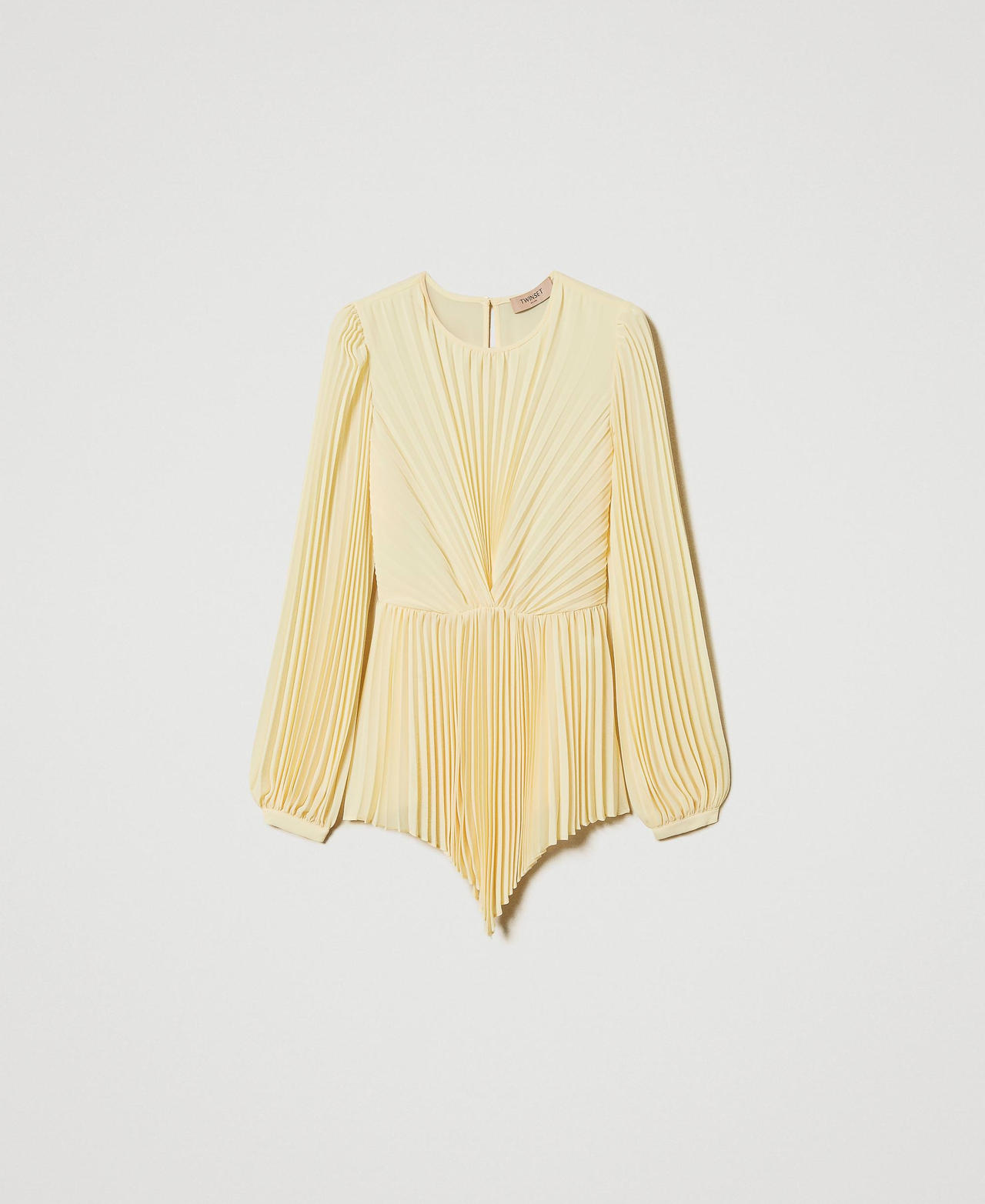 Blusa in georgette plissé Vanilla Donna 251TP2333_12143_0S