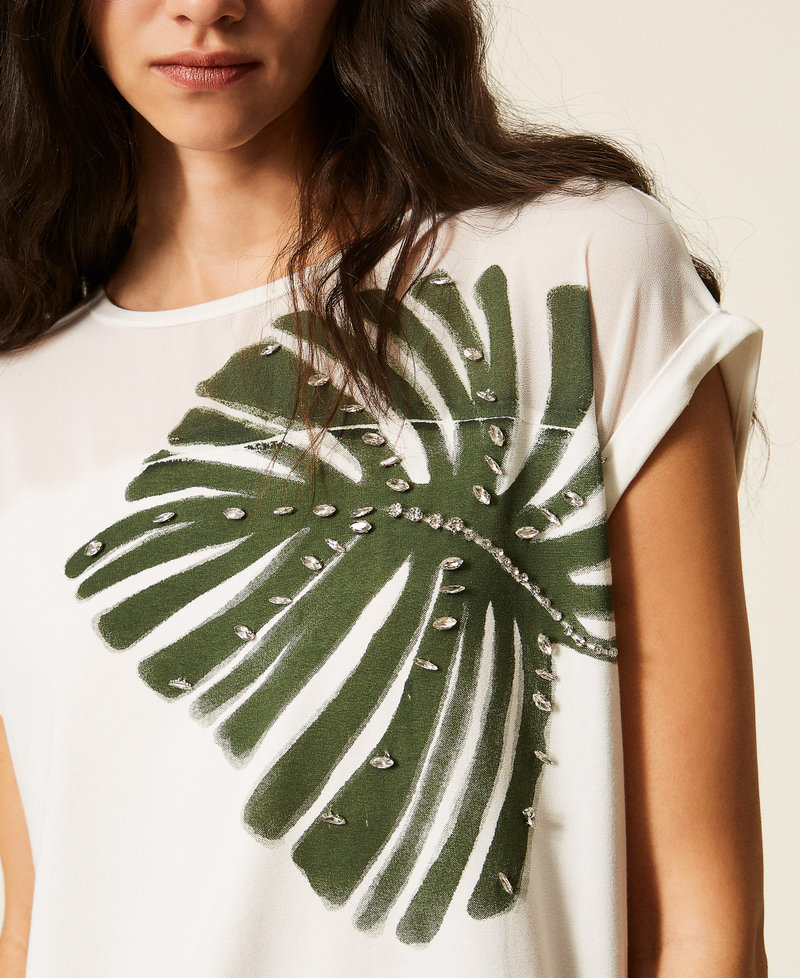 T-shirt con stampa e ricamo Off White Donna 261LL2TDD_00526_04