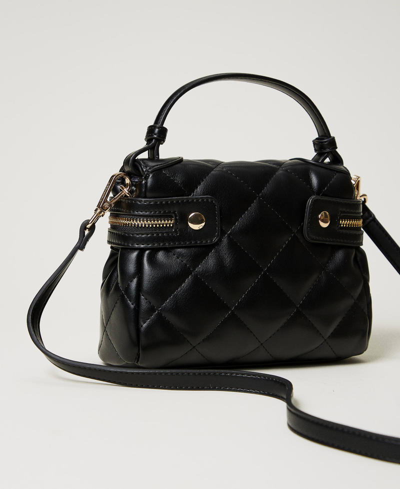 Borsa top handle ‘Cécile’ piccola trapuntata Nero Donna 242TD8151_00006_03