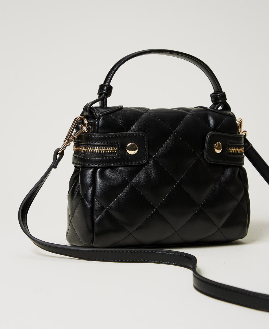 Borsa top handle ‘Cécile’ piccola trapuntata Nero Donna 242TD8151_00006_03