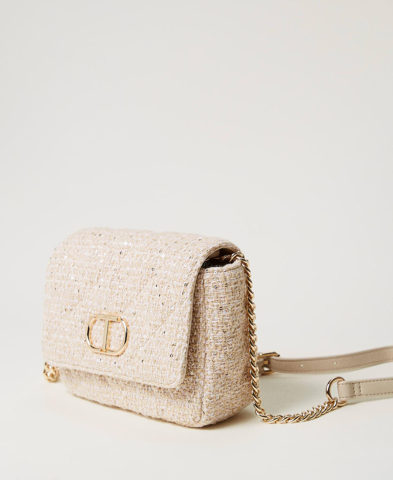 Borsa a tracolla ‘Audrey’ piccola jacquard Delicate Beige Donna 251TB7481_12140_02