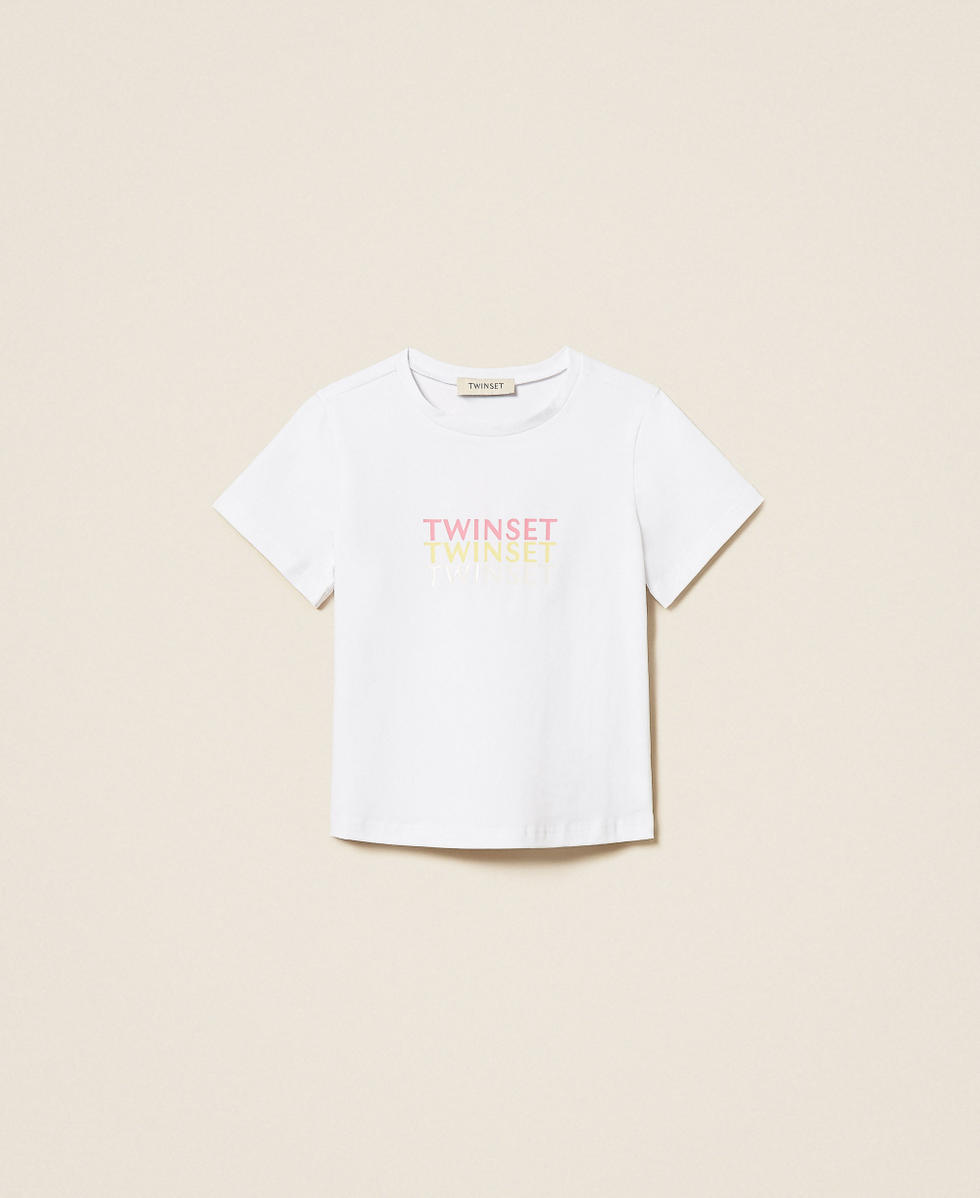 Baby-T-Shirt mit Multicolor-Logo Mattwei&szlig; M&auml;dchen 261GB2180_00526_S0