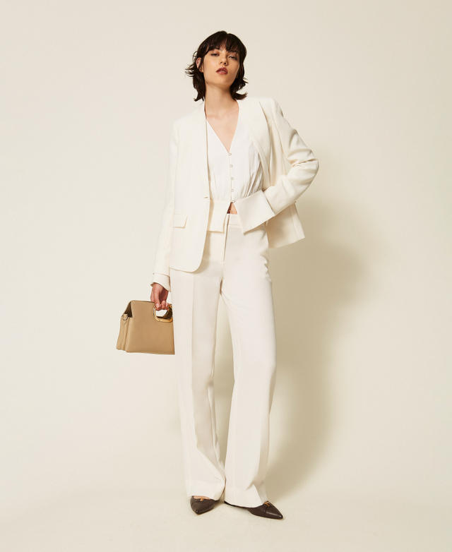Pantalon palazzo en crêpe