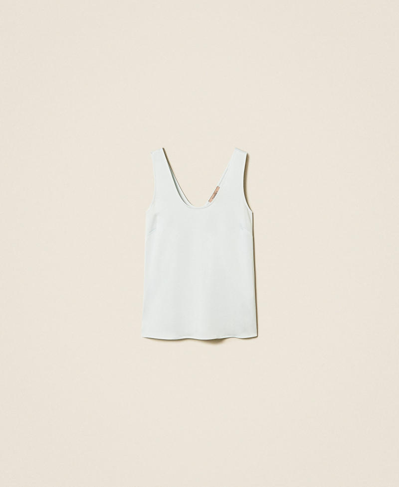 Top en satin Bleu &laquo;&nbsp;Aqua&nbsp;&raquo; Femme 261TP2255_13162_S0