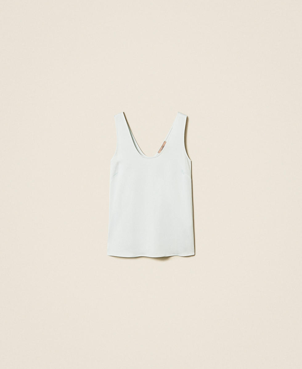 Top de raso Azul &laquo;Aqua&raquo; Mujer 261TP2255_13162_S0
