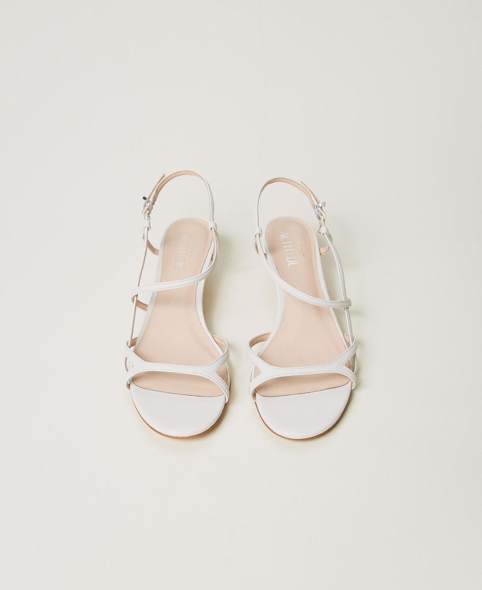 Sandals with straps and logo Sugar White Woman 251ACP014_00632_04