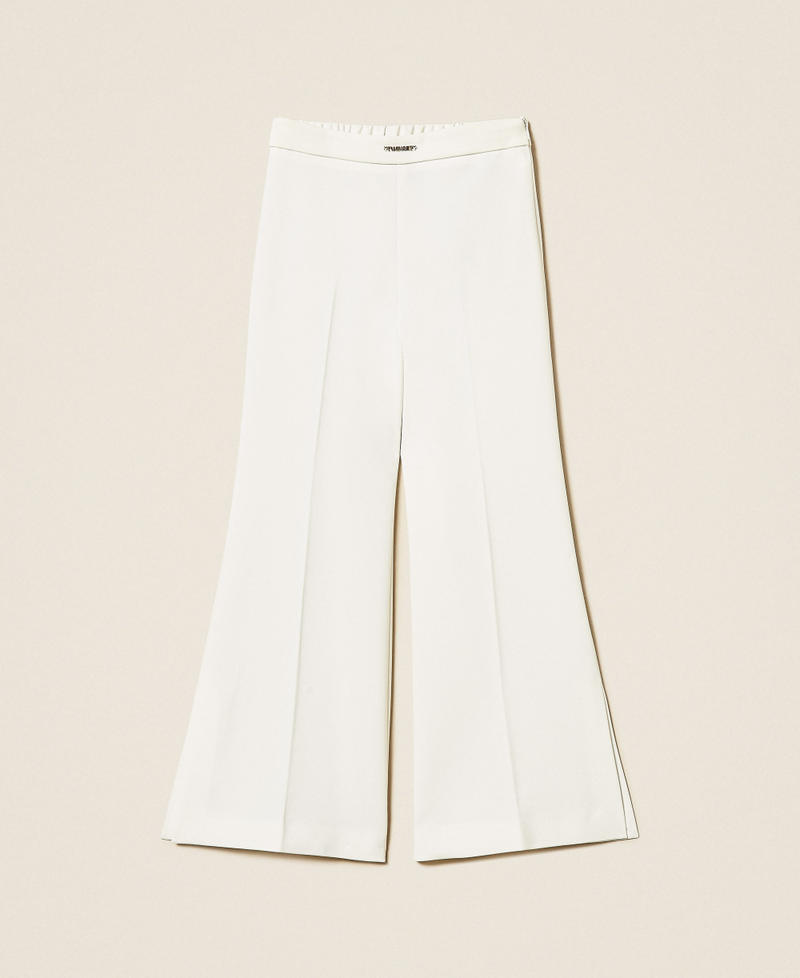 Flared cr&ecirc;pe trousers with slits Off White Girl 261GJ2Q51_00526_S0