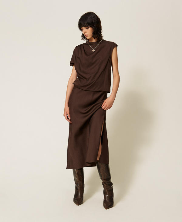 Satin midi dress