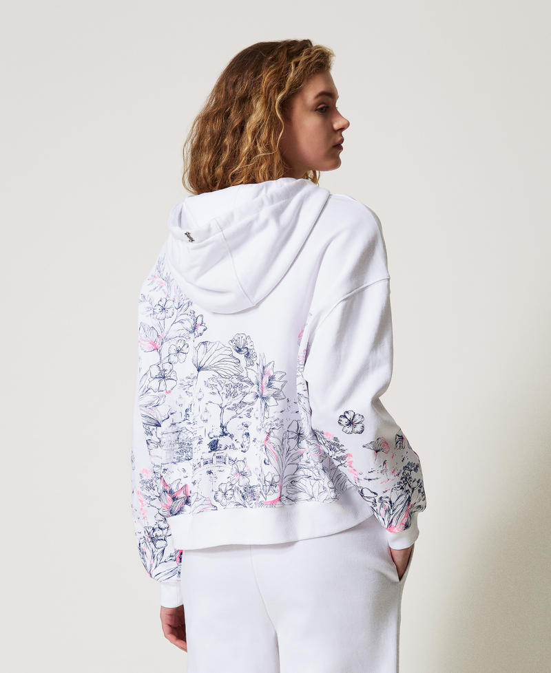 MYFO sweatshirt with a floral print Sprayed Toile de Jouy Woman 251AQ2030_12432_03