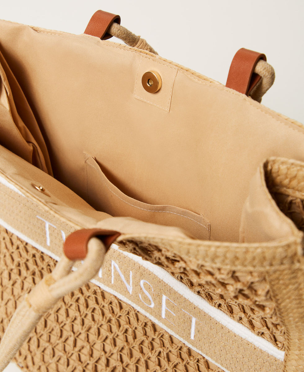 Shopper aus geflochtenem Stroh Stroh Frau 251LM8AHH_00193_04
