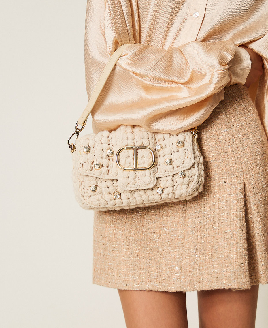'Amie' crochet shoulder bag "Parchment" Beige Woman 252TB7190_07222_T0