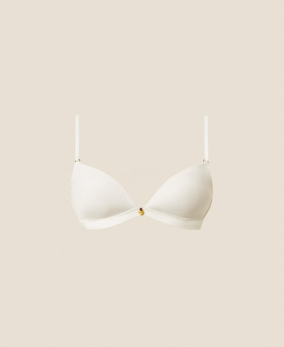 Charmeuse triangle bra Off White Woman 261LL6B22_00526_S0