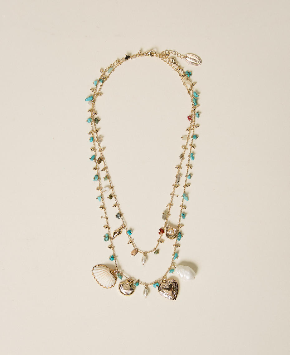 Set di collane con pietre e ciondoli Multicolor Stones Azzurro "Dusty Sky" Donna 261TO5440_13488_01