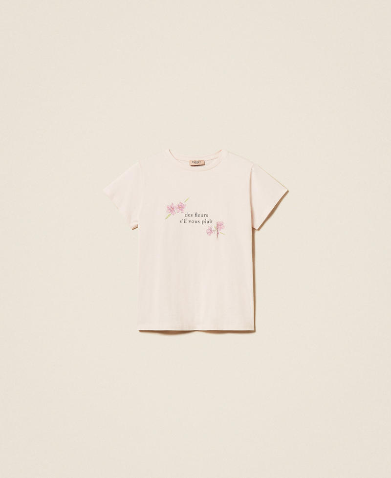 T-shirt regular avec imprim&eacute; Sable Rose Femme 261TP2341_00570_S0