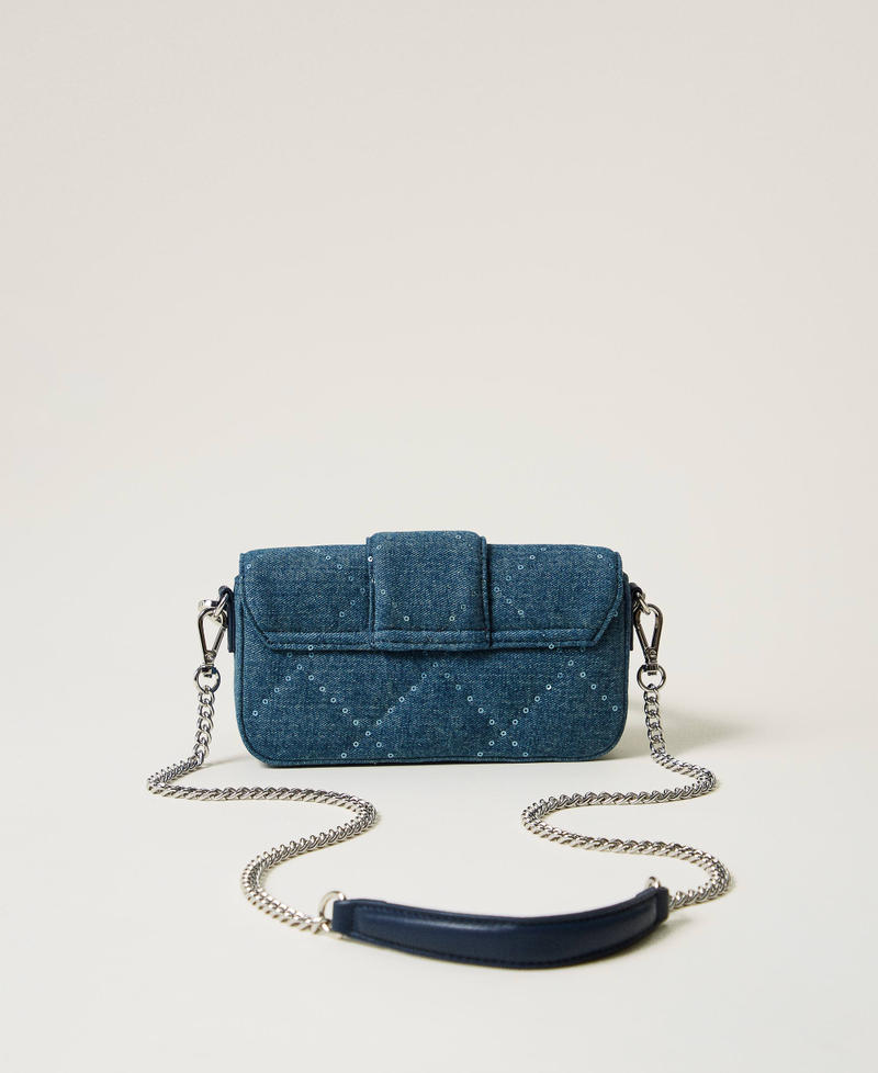 Borsa a tracolla ‘Amie’ in denim con paillettes Denim Donna 251TB7140_00078_03