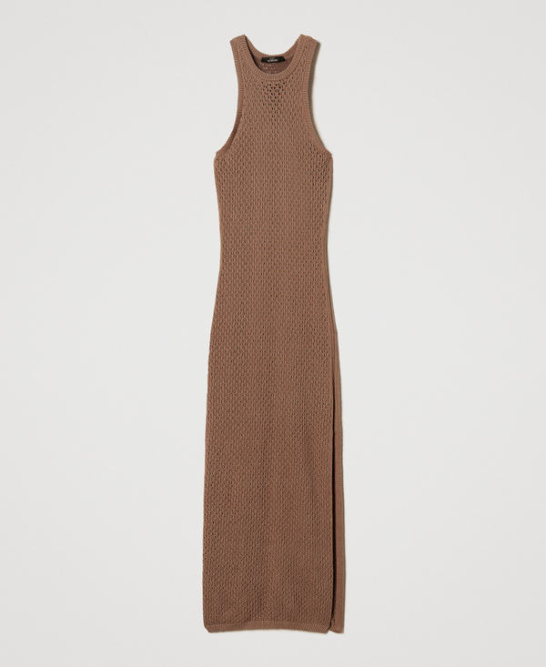 Fitted long knitted dress