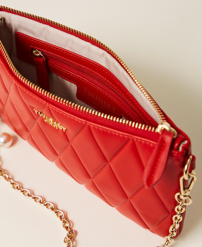 Mini quilted bag with logo Red Woman 261TH7035_00015_04