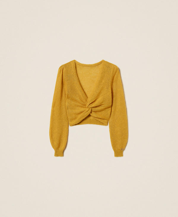 Mohair blend knit shrug