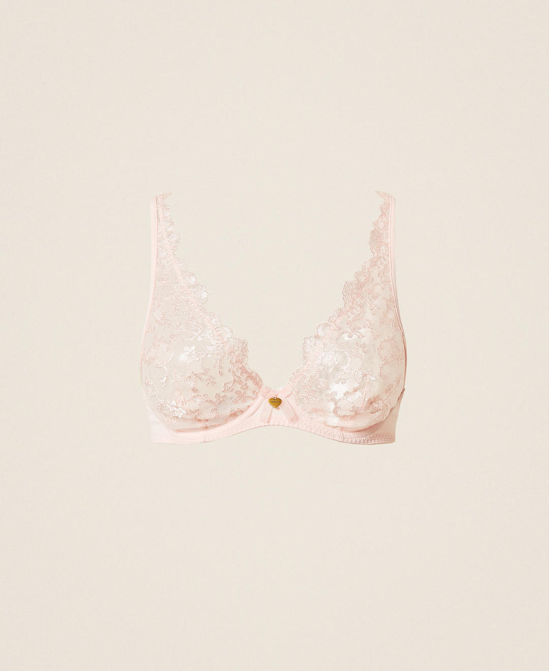 Soutien-gorge à armatures en tulle brodé