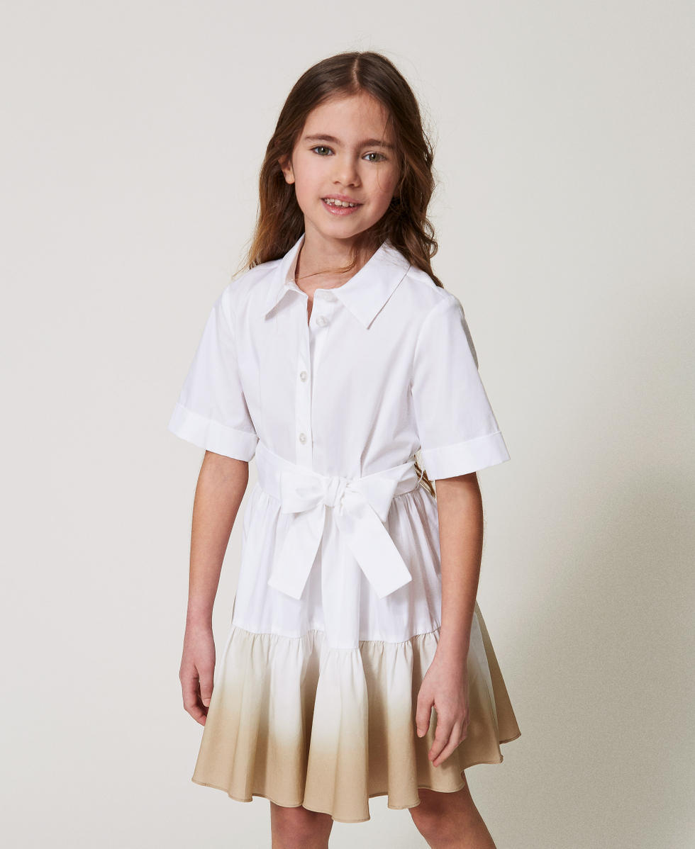 Vestido corto camisero tie-dye Blanco "Ice" Ni&ntilde;a 251GJ2430_00808_02