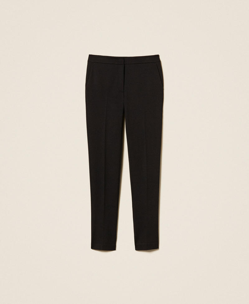 Cigarette trousers with ironed crease Black Woman 252TP2605_00006_S0