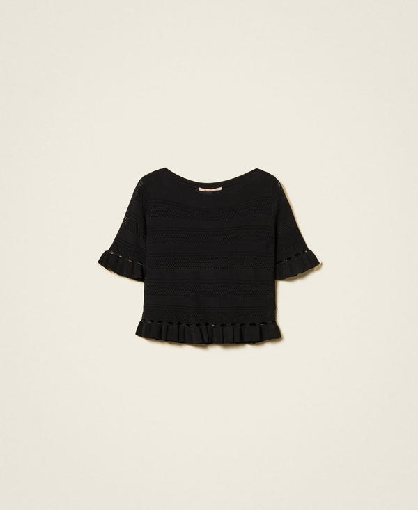 Jumper with ruffles