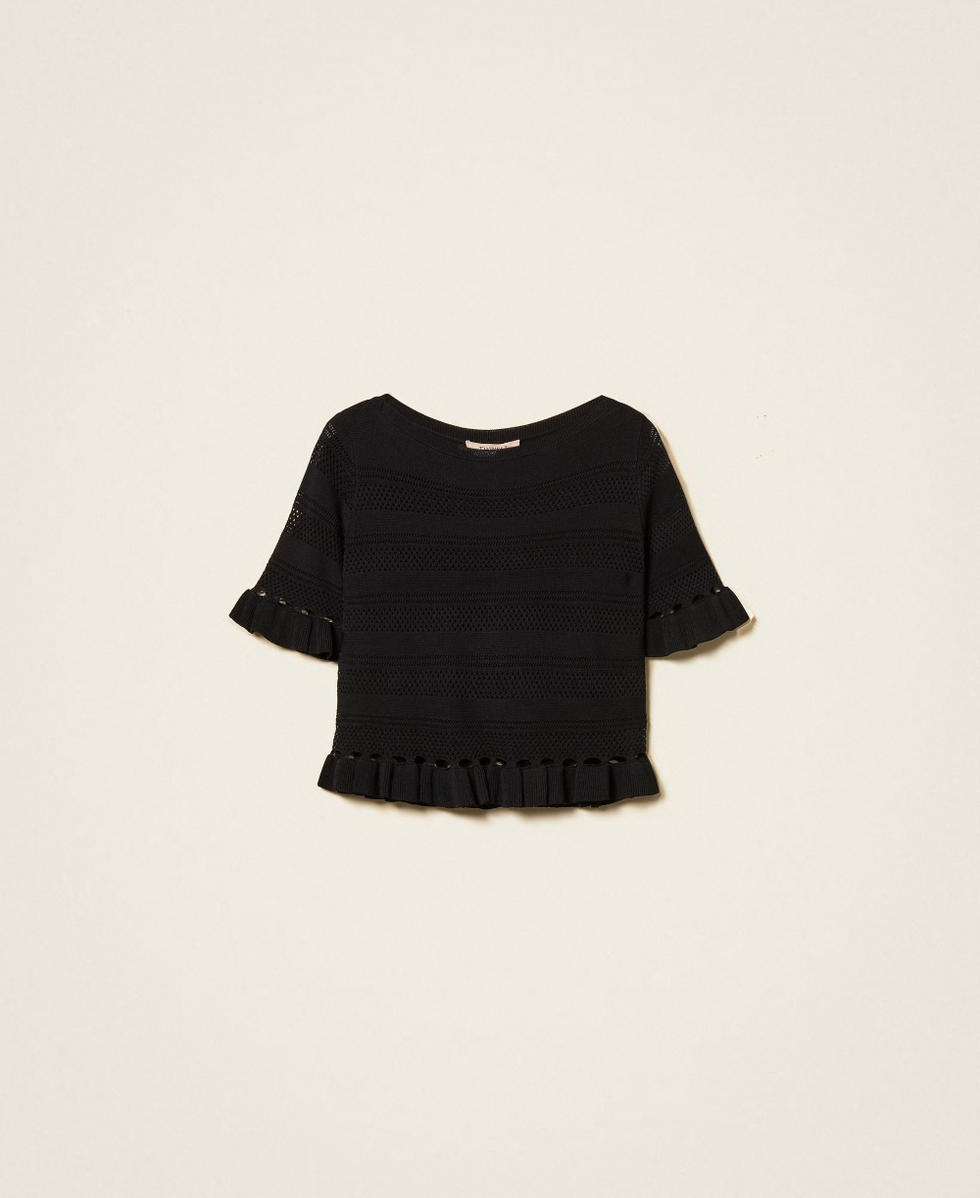 Jumper with ruffles