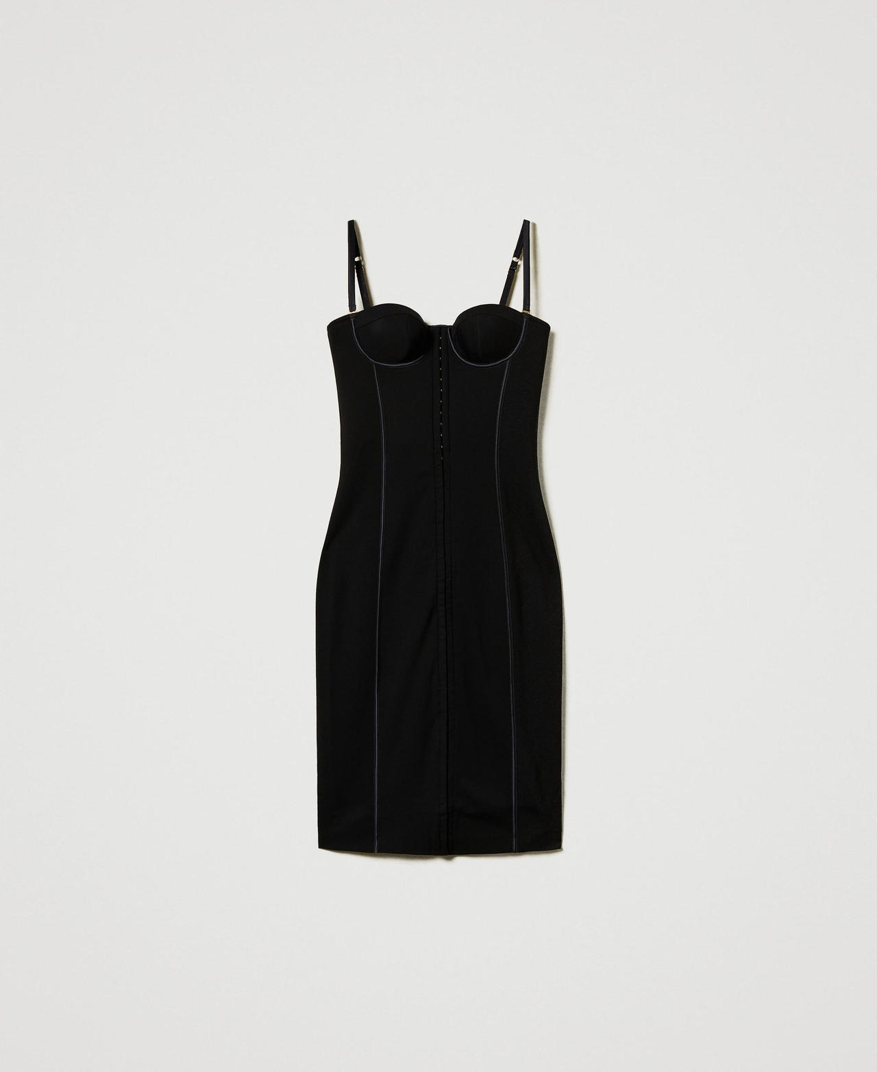 Scee by twin set Abito longuette bustier con ganci