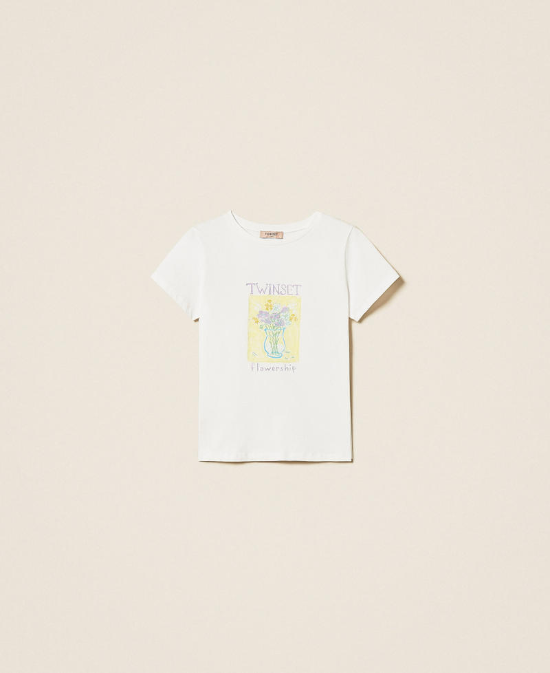 Regular T-shirt with print White Woman 261TP2341_00001_S0