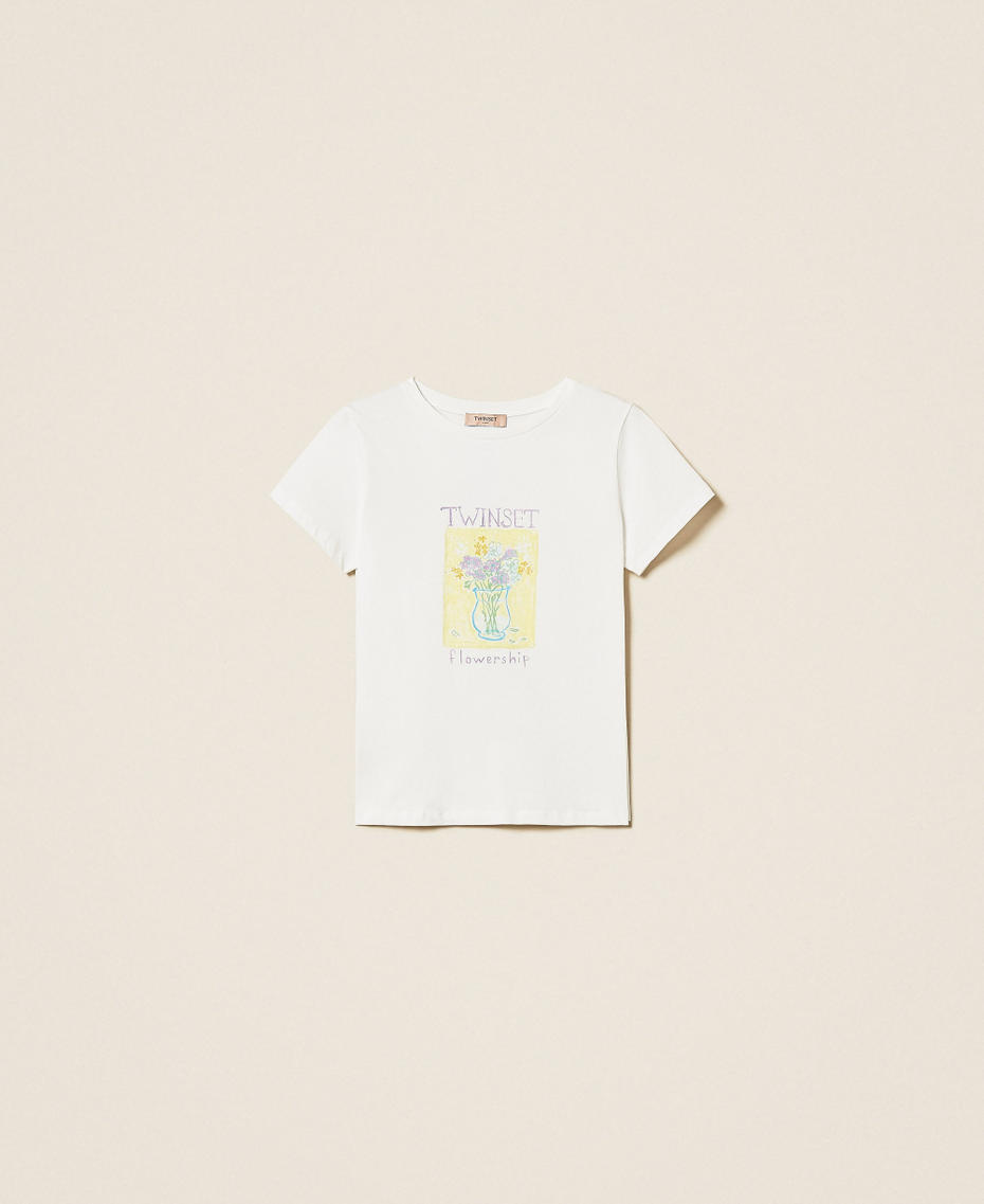 Regular T-shirt with print White Woman 261TP2341_00001_S0