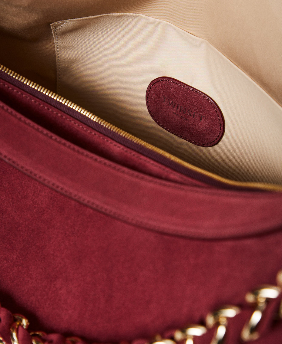 Große Tasche „Liliane“ aus Rauleder „Winetasting“-Violett Frau 252TS8ECC_05609_03