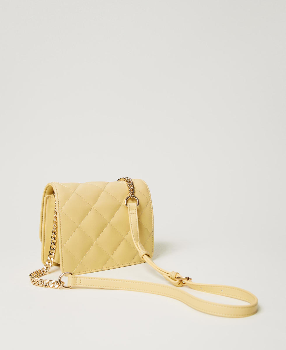 &lsquo;Audrey&rsquo; small quilted shoulder bag Pale Yellow Woman 251TB7373_12144_03