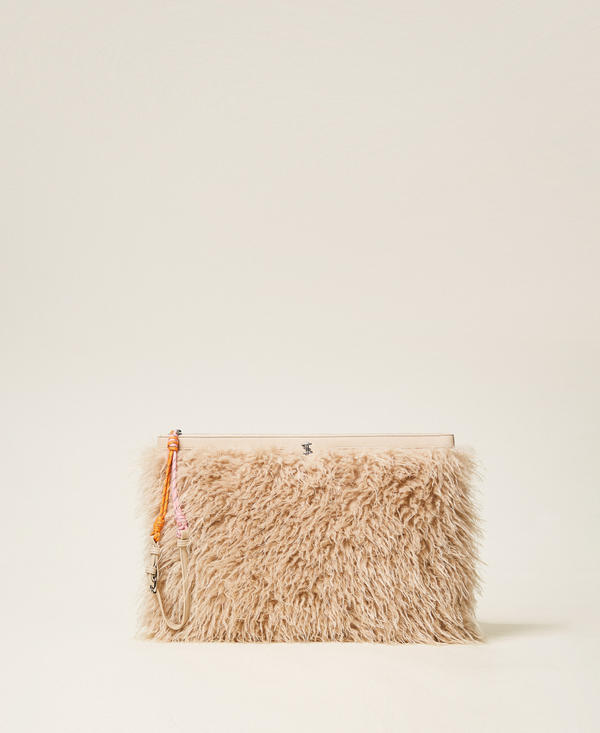 MYFO faux fur clutch bag