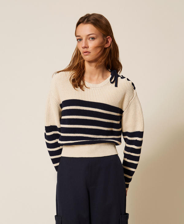 Striped boxy jumper