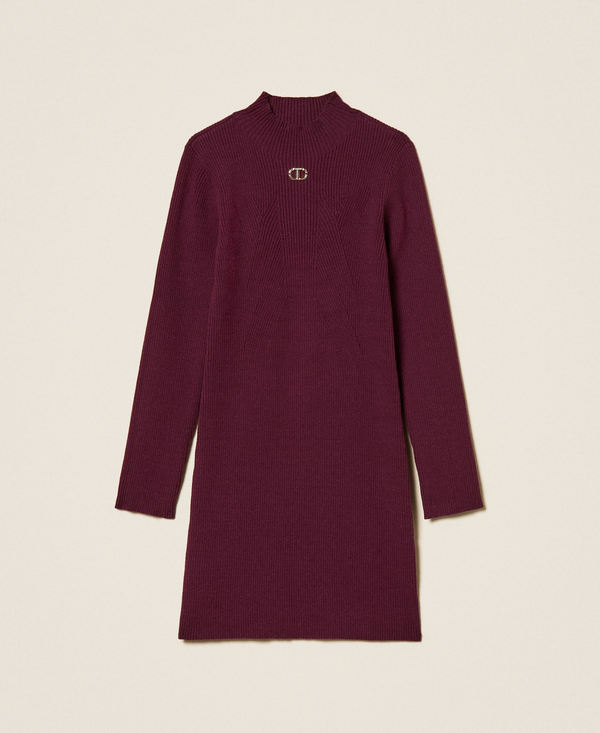 Girls' ribbed knit short dress