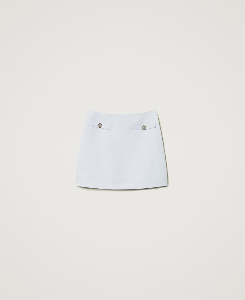 Мини-юбка из смесового льна Цвет Лилии женщина 251TT2307_00703_S0