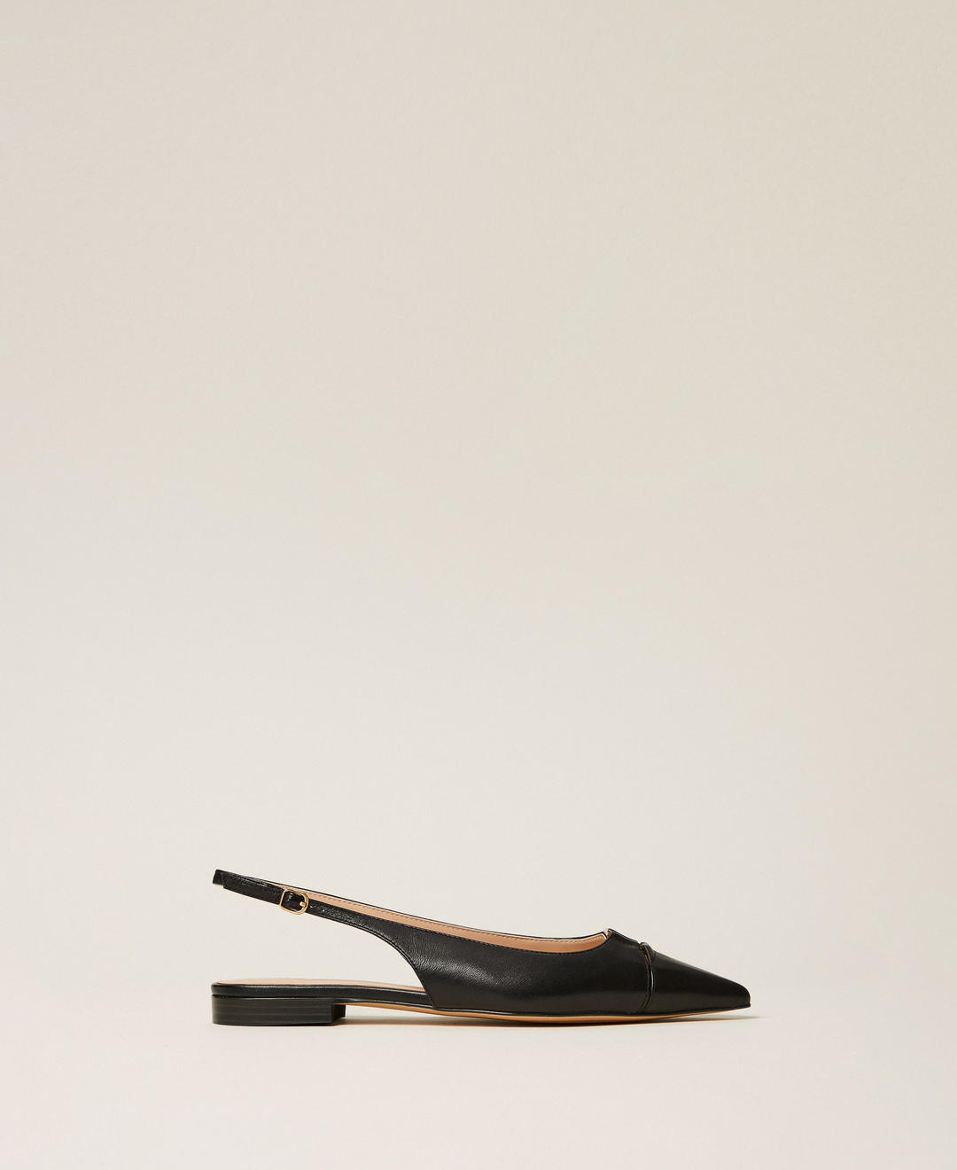 Ballerines slingbacks en cuir