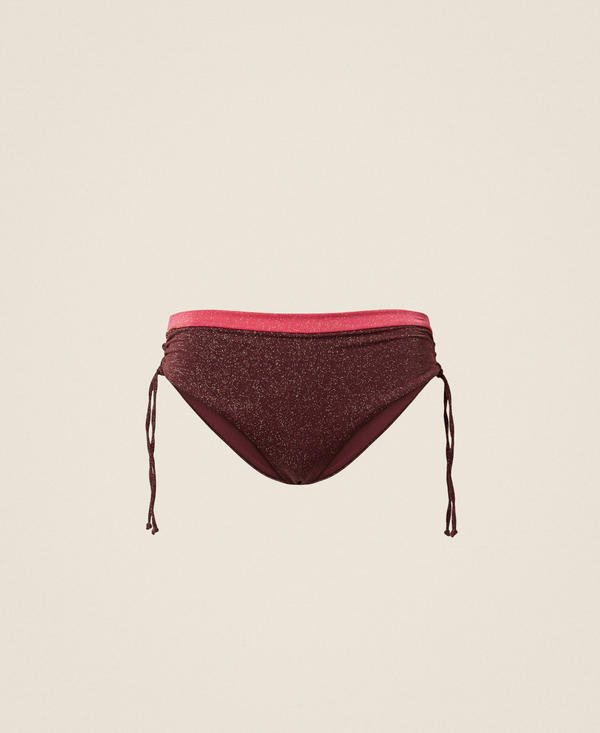 Two-tone bikini briefs with lurex
