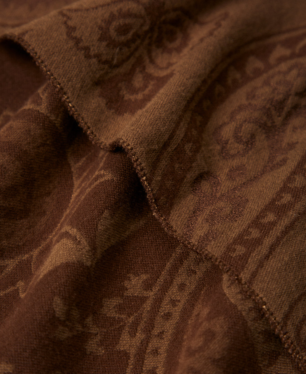 &Eacute;tole jacquard avec motif paisley Vert H&ecirc;tre Femme 252TO5070_12537_02