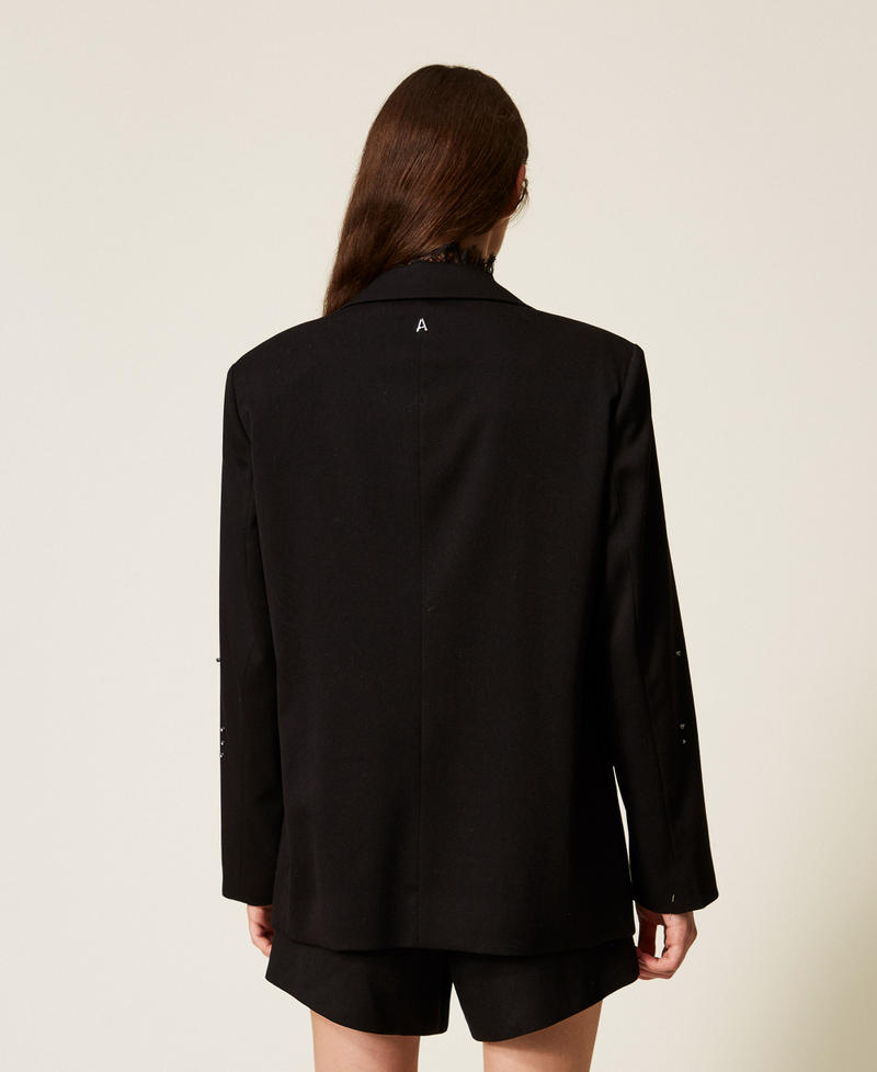 Blazer with hand embroidery Black Woman 252AT2010_00006_03