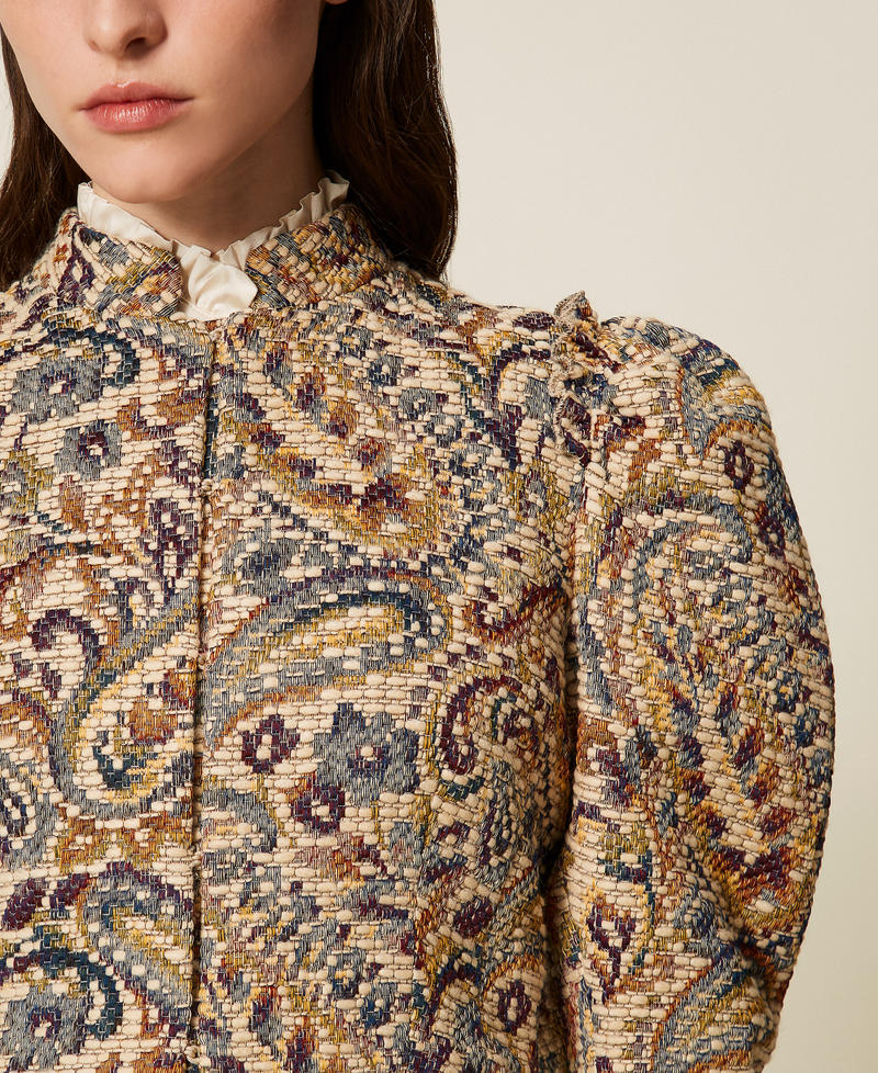 Jacquardjacke mit Kaschmirmuster Jacquard Cachemire Multicolor Frau 252TS2370_13095_04
