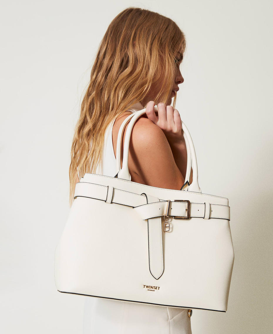 Borsa shopper &lsquo;Voyage&rsquo; con cinturino Madreperla Donna 251TB7291_00059_T0