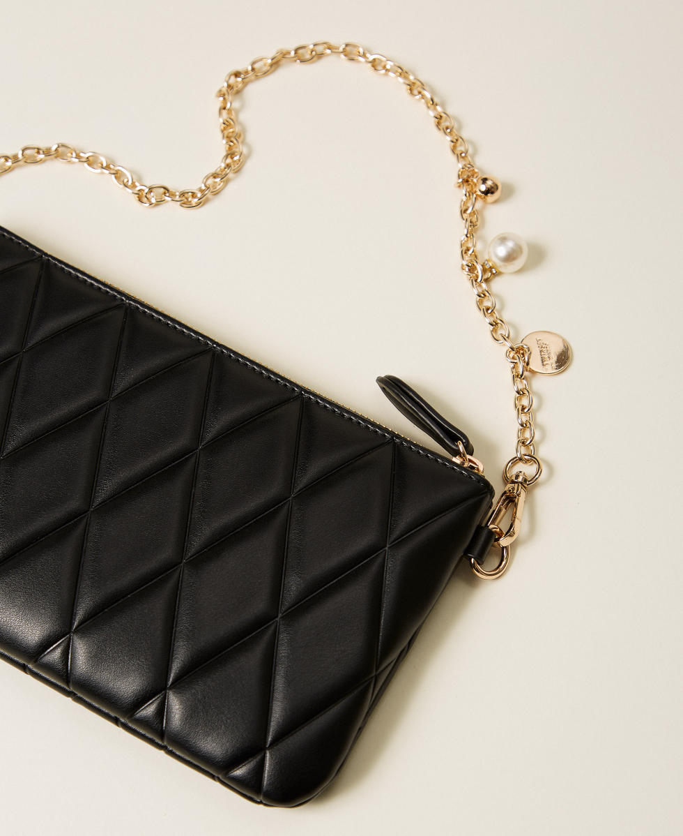 Mini borsa quilted con logo Nero Donna 261TH7035_00006_03
