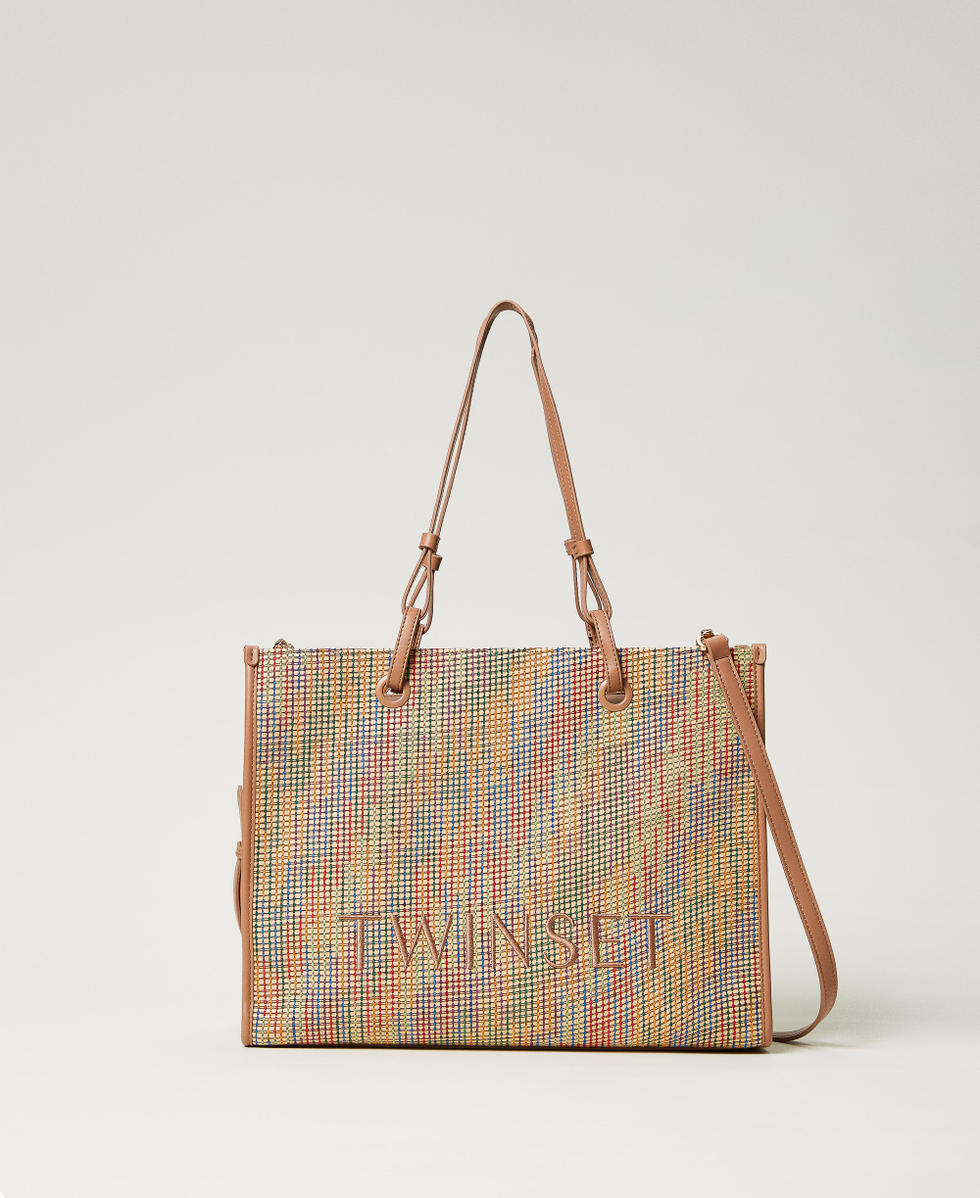 Shopper aus Canvas Multicolor Frau 251TD8310_12447_01