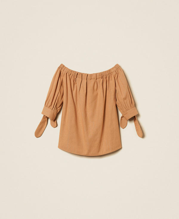 Lurex pinstripe blouse