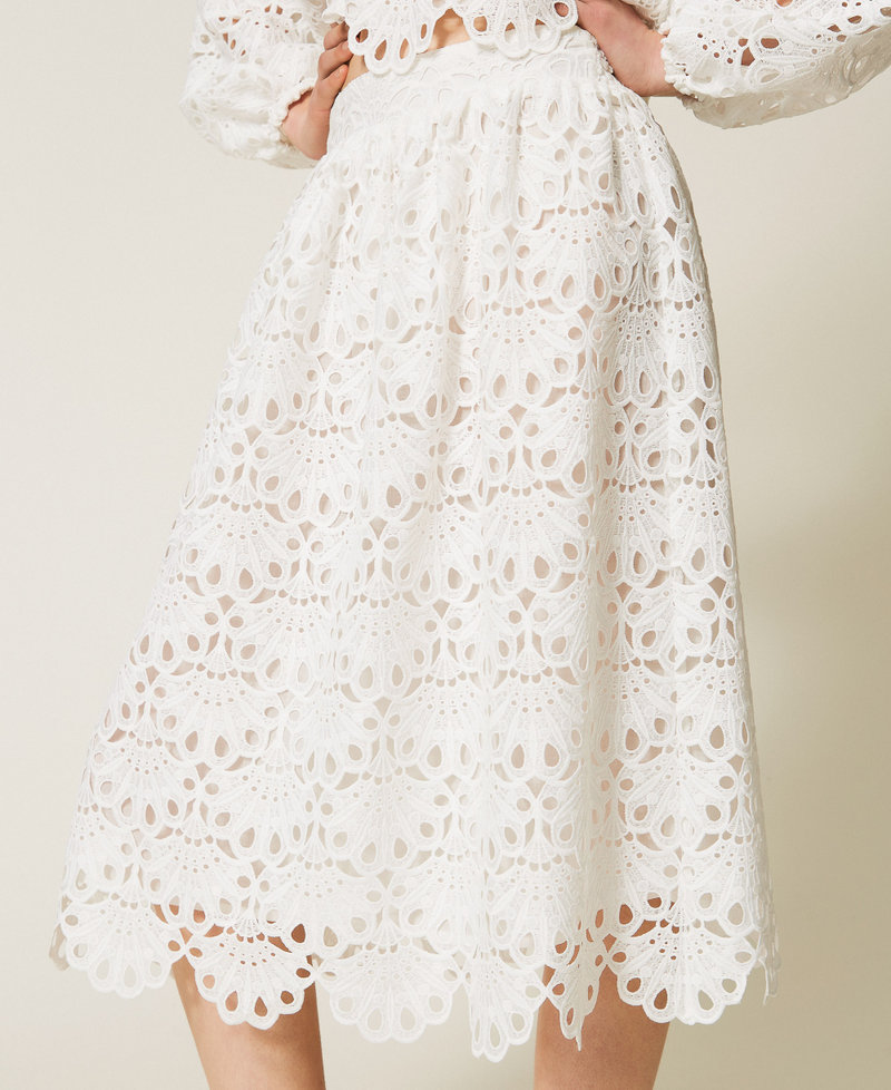 Macram&eacute; midi skirt Off White Woman 261LM2CHH_00526_04