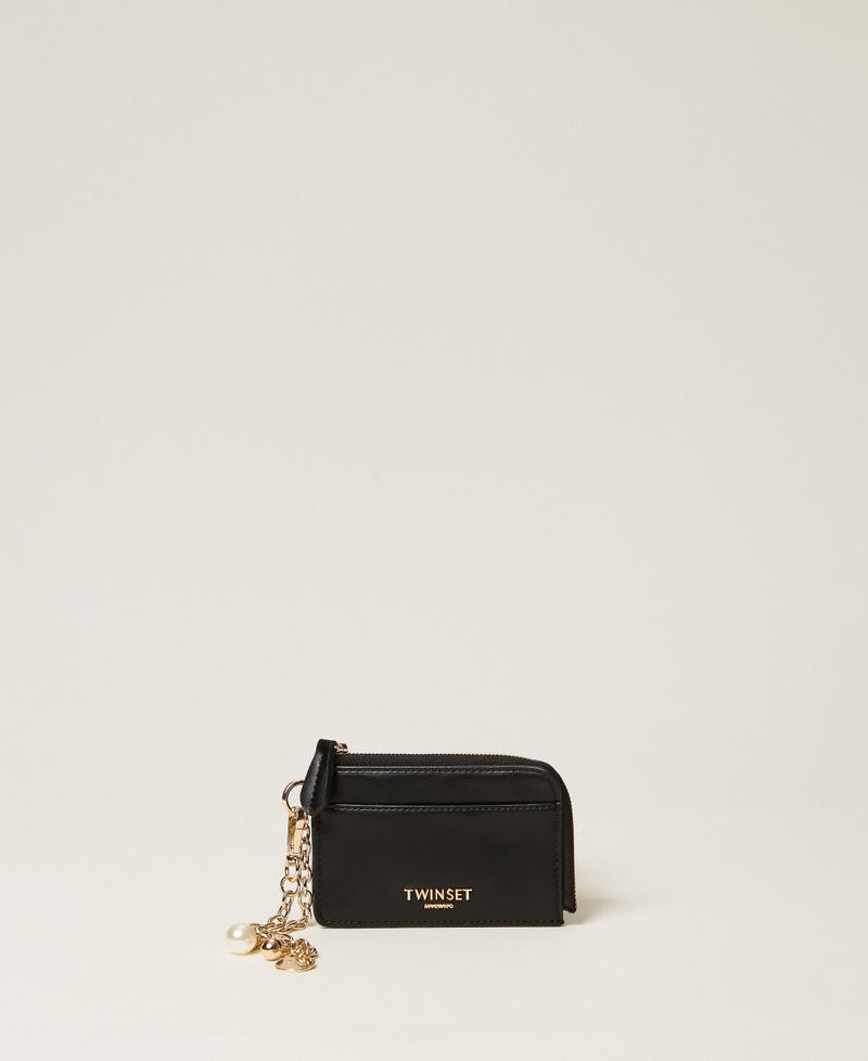 Card holder with charms and logo Black Woman 261TH7020_00006_01
