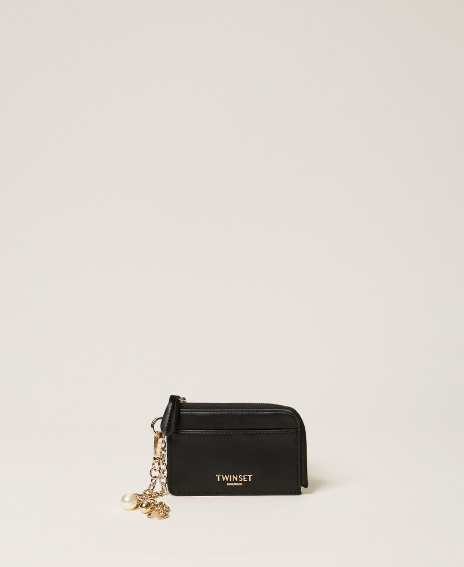 Card holder with charms and logo Black Woman 261TH7020_00006_01